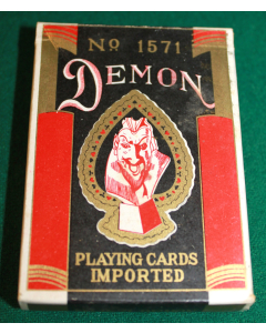 Vintage Demon Playing Cards - opened