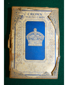 Vintage De La Rue "Crown" Playing Cards - Blue-backed