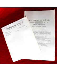 Will Goldston's Magazine of Magic letterhead